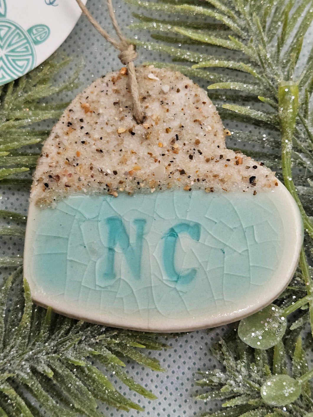 Ceramic NC Beach Ornament