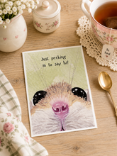 Load image into Gallery viewer, Peeking In to Say Hi Greeting Card