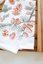 Load image into Gallery viewer, Pinecone Tea Towel