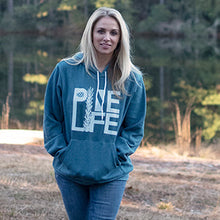 Load image into Gallery viewer, Heather Blue Pine Life Hoodie