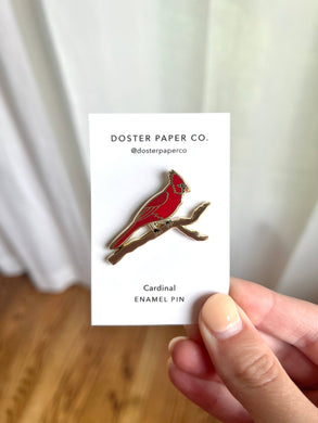Cardinal Enamel Pin