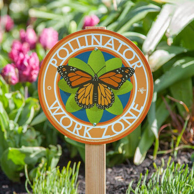Pollinator Work Zone Butterfly Garden Sign