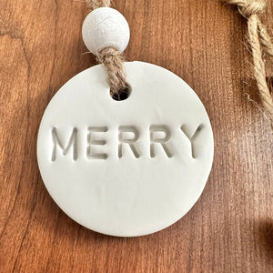 Merry Boho Clay Ornament