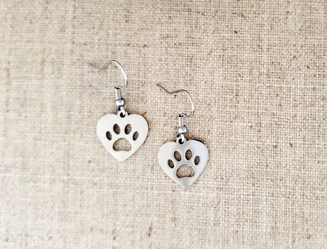 Paw Heart Earrings