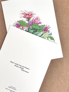 Bee Balm Notecard