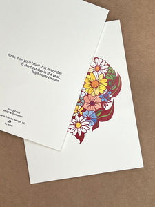 Heart + Flowers Card