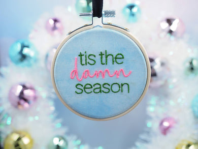 Tis the Season Hoop Ornament