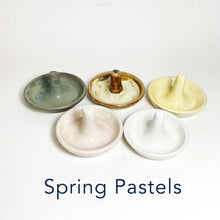 Load image into Gallery viewer, Small Ceramic Ring Holders - Ring Towers (2-1/2", Handmade): Blues and Teals