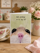 Load image into Gallery viewer, Peeking In to Say Hi Greeting Card