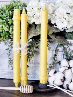 Colonial Taper Beeswax Candles - Set of 2