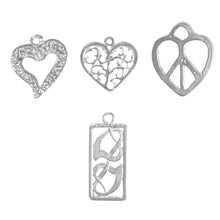 Load image into Gallery viewer, Pewter Swirly Heart Earrings