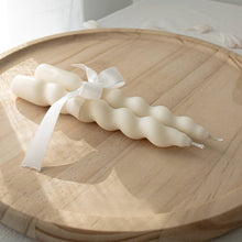 Load image into Gallery viewer, Twisted Taper Candles - Set of 2