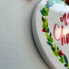 Load image into Gallery viewer, Christmas Wreath Ceramic Ornament
