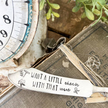 Load image into Gallery viewer, A Little Cheese with That Wine Stamped Knifee