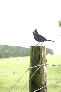 Cardinal Metal Bird Statue