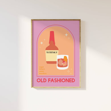 Old Fashioned Cocktail Print