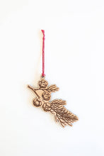 Load image into Gallery viewer, Wood Pine Tree Branch Ornament