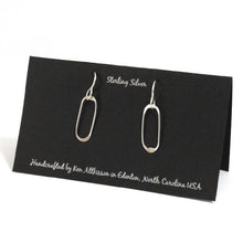 Load image into Gallery viewer, Sterling Silver Small Oval Earrings