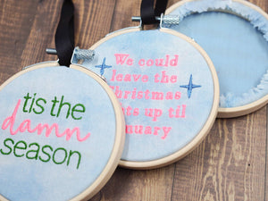 Tis the Season Hoop Ornament