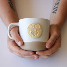 Load image into Gallery viewer, Ceramic Bee Stamped Mug