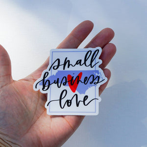 NC Small Business Love Sticker