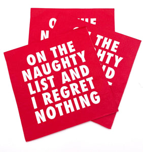 I Regret Nothing Cocktail Napkins