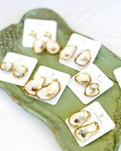 Load image into Gallery viewer, Petite Oyster Shell Stud Earrings