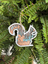 Load image into Gallery viewer, White Squirrel Layered Wood Ornament