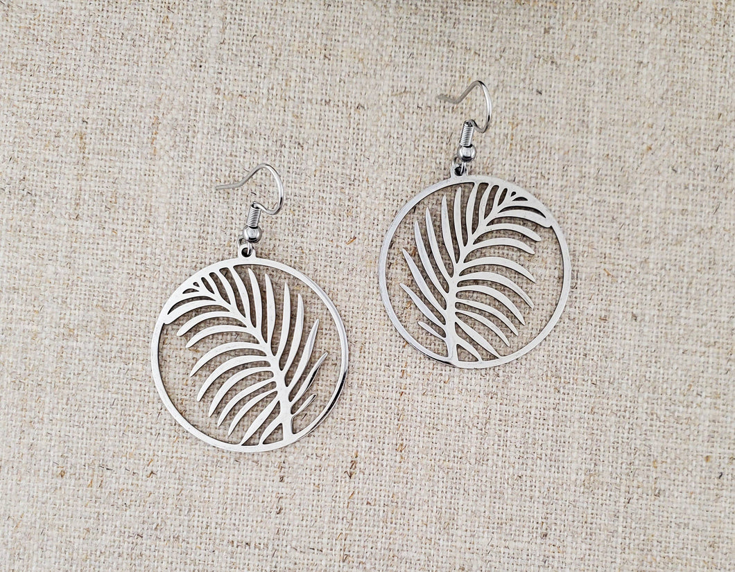 Palm Leaf Earrings