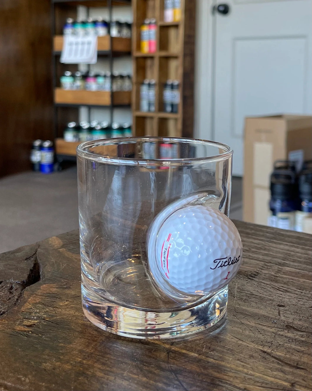 Golf Ball Rocks Glass