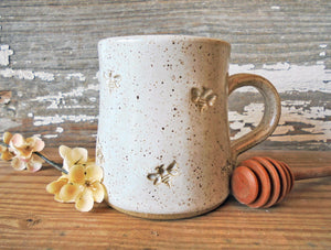 Mini Bees Pottery Mug