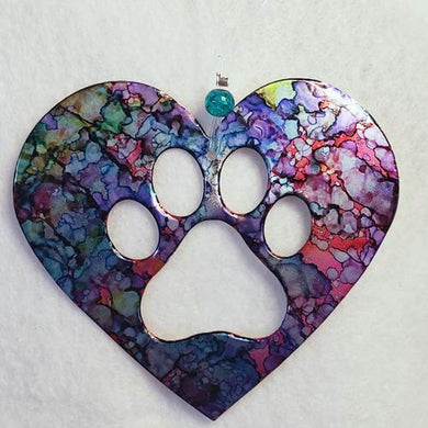 Paw Heart Can Ornament