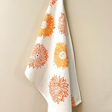 Load image into Gallery viewer, Block Printed Sun + Sunflower Tea Towel