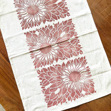 Load image into Gallery viewer, Sunflower Field Block Printed Tea Towel