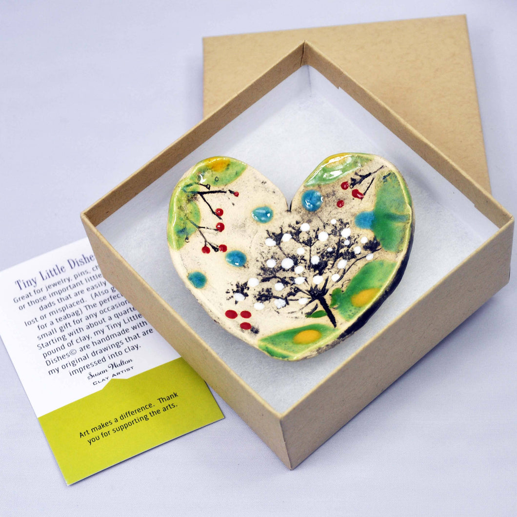 Ceramic Heart Trinket Dish