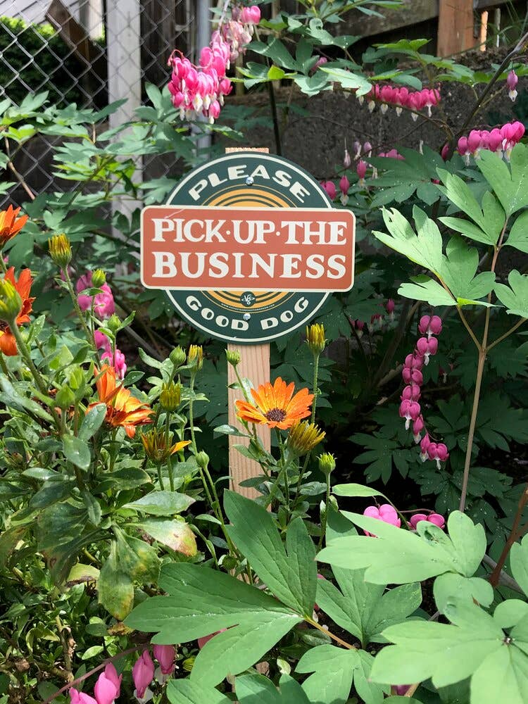 Pick Up The Business Garden Sign