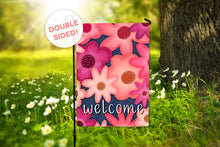 Load image into Gallery viewer, Welcome Flowers Garden Flag
