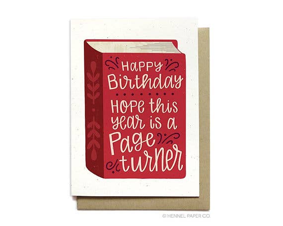 Page Turner Bday Card