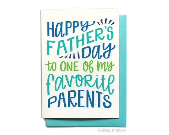 Favorite Parent - Father's Day Card