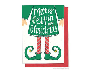 Merry Elfin Christmas Holiday Card