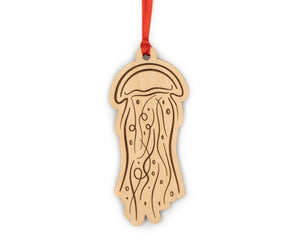 Jellyfish Wood Ornament