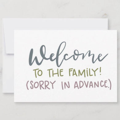 Welcome to the Family Card