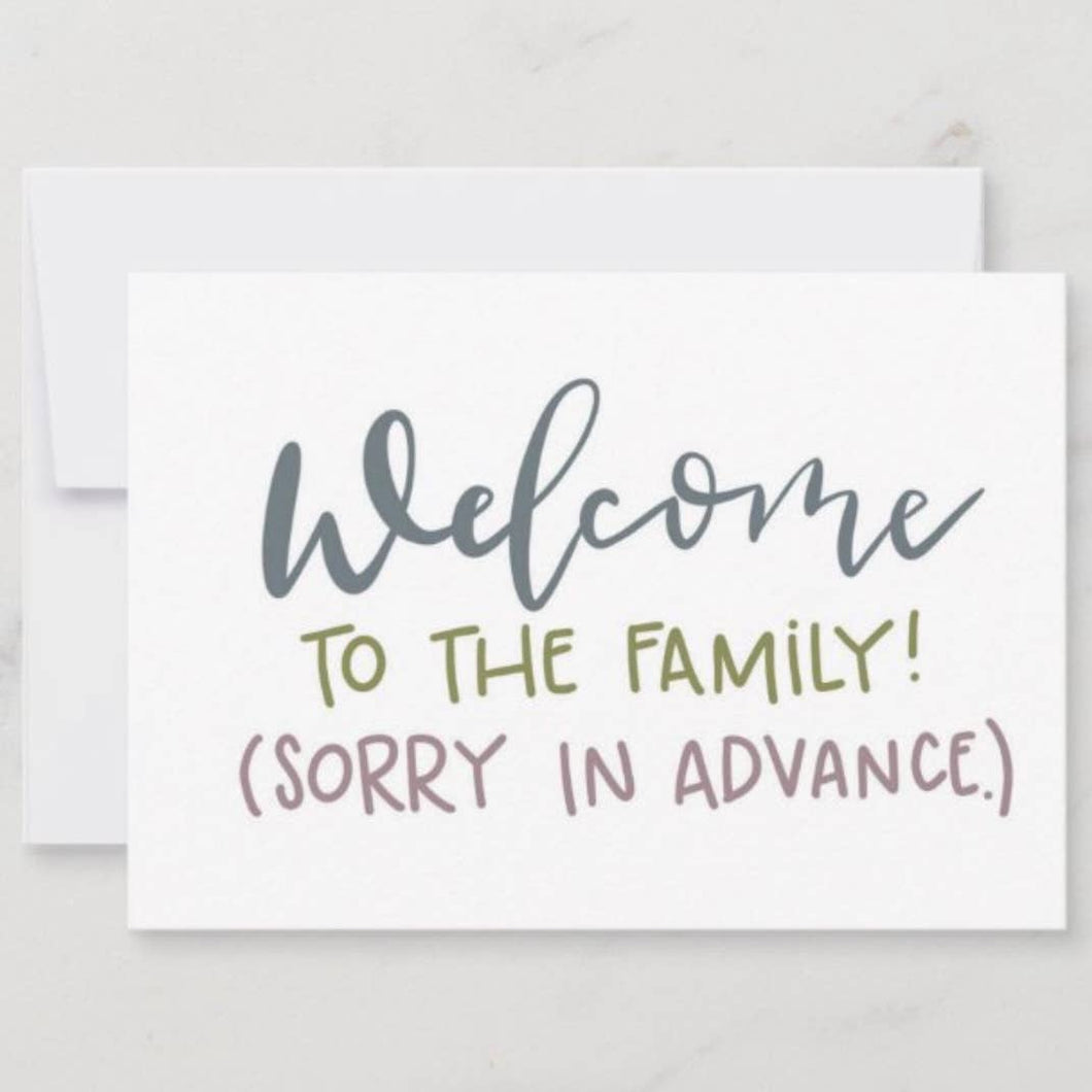 Welcome to the Family Card