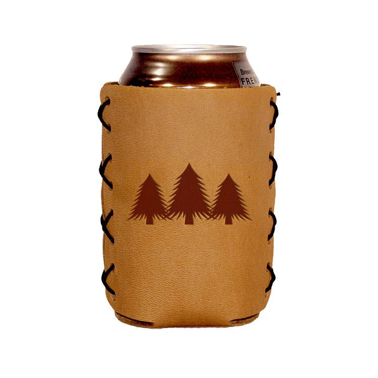Leather Pines Can Holder