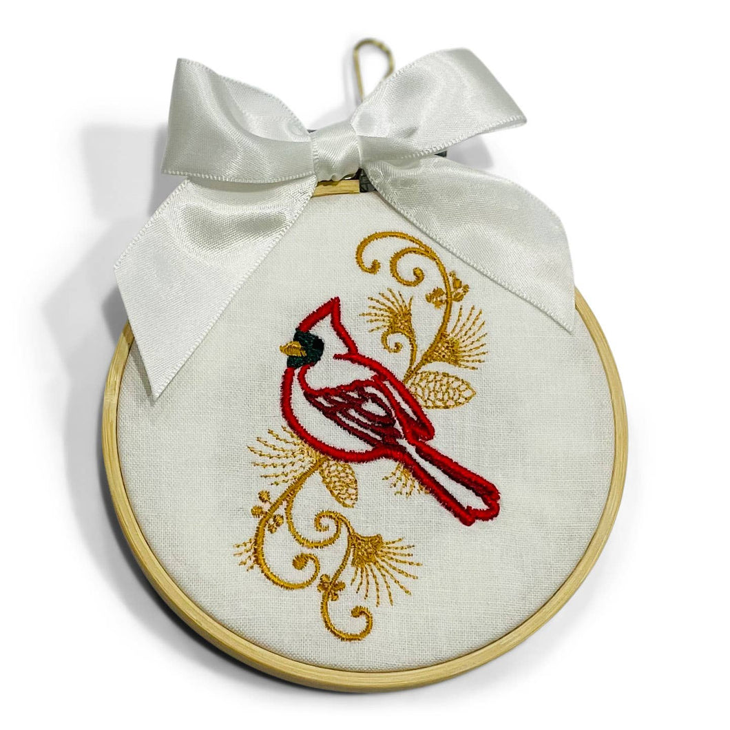 Cardinal Hoop Ornament