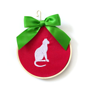 Cat Hoop Ornament