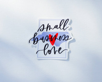 NC Small Business Love Sticker