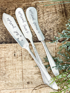 Holiday Stamped Cheese Spreader