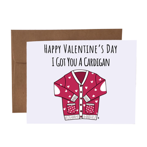 Cardigan Valentine's Day Card