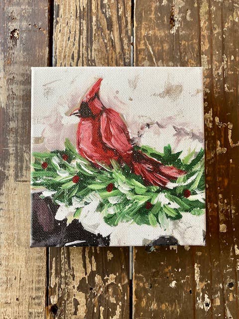 Cardinal Christmas Canvas